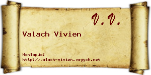 Valach Vivien névjegykártya